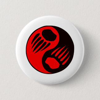 Chapa Redonda De 5 Cm Garra de oso Yin Yang