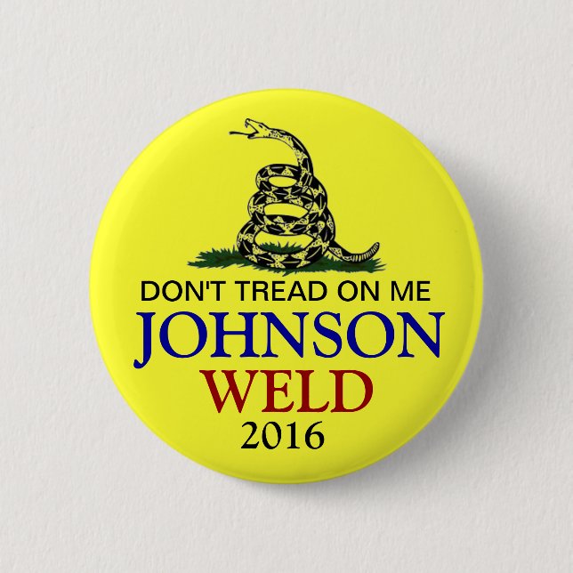 CHAPA REDONDA DE 5 CM GARY JOHNSON 2016 (Anverso)