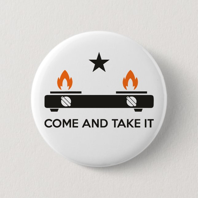 Chapa Redonda De 5 Cm Gasolina, ven y tómalo (Anverso)