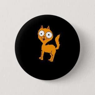 Chapa Redonda De 5 Cm Gatito de dibujos animados de ojos grandes