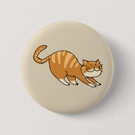 Chapa Redonda De 5 Cm gatito de estiramiento divertido