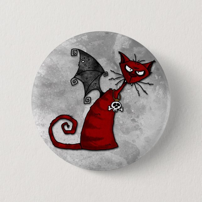Chapa Redonda De 5 Cm gatito de la condenación (Anverso)