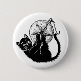 Chapa Redonda De 5 Cm Gatito del ornamento