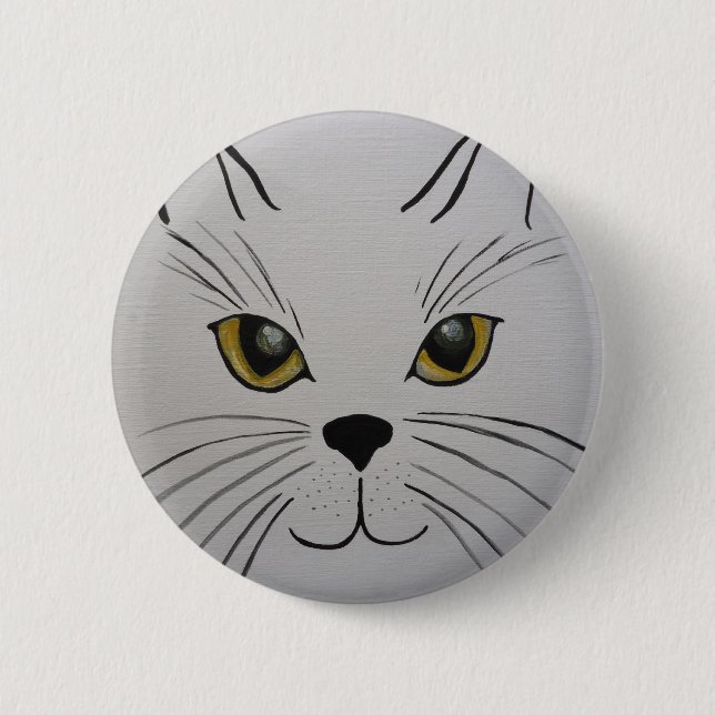 Chapa Redonda De 5 Cm Gatito Kat (Anverso)