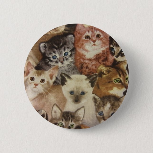 Chapa Redonda De 5 Cm Gatitos (Anverso)