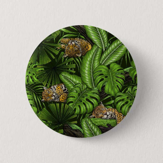Chapa Redonda De 5 Cm Gatitos de la jungla (Anverso)