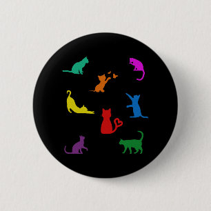 Chapa Redonda De 5 Cm Gatitos lindos - Gatos - Regalo para amantes de ga