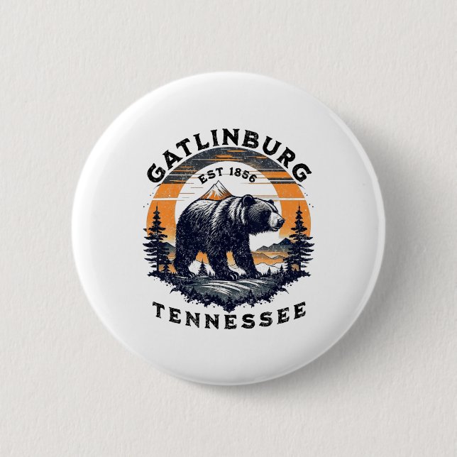 Chapa Redonda De 5 Cm Gatlinburg  (Anverso)