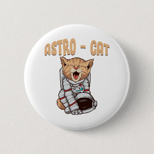 Chapa Redonda De 5 Cm Gato Astro