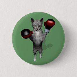Chapa Redonda De 5 Cm Gato Boxer