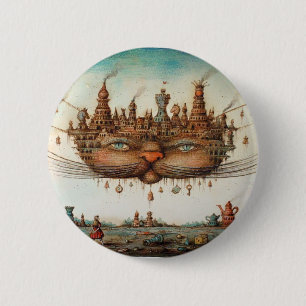 Chapa Redonda De 5 Cm Gato de Cheshire