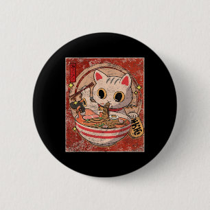 Chapa Redonda De 5 Cm Gato de Ramen Kawaii Anime Chicas de regalo de com