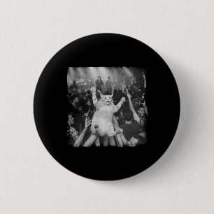 Chapa Redonda De 5 Cm Gato de show de rock meme humor divertido gato tab