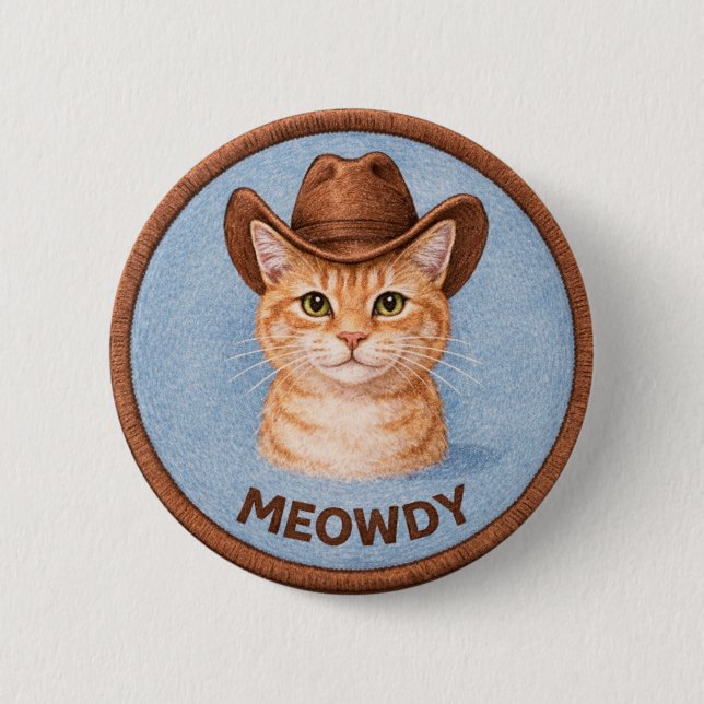 Chapa Redonda De 5 Cm Gato del país (Anverso)
