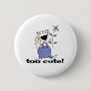 Chapa Redonda De 5 Cm Gato demasiado lindo del gatito