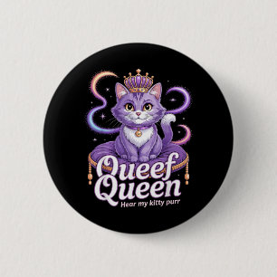 Chapa Redonda De 5 Cm Gato divertido Reina Morada Chiste Sucio Gatito Ru