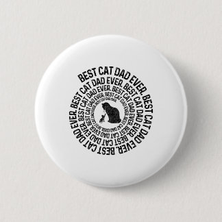 Chapa Redonda De 5 Cm Gato en espiral Papá - Mejor papá de gatos Papá de