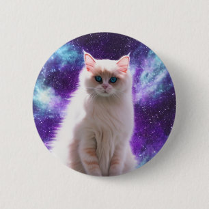 Chapa Redonda De 5 Cm Gato espacial