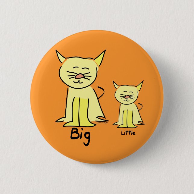 Chapa Redonda De 5 Cm Gato gatito (Anverso)