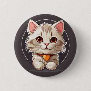 Chapa Redonda De 5 Cm Gato Gatito Kawaii