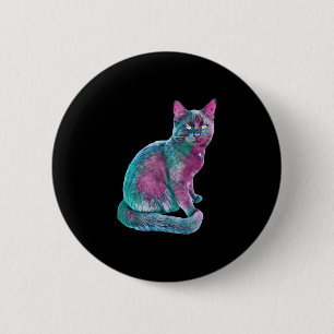 Chapa Redonda De 5 Cm Gato Gato Gatito Cute Fur Nose Graciosos Animales