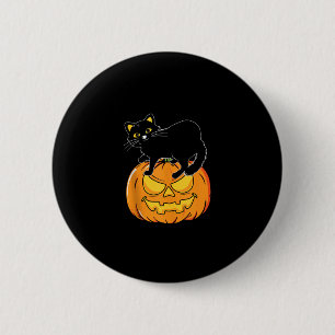 Chapa Redonda De 5 Cm Gato Halloween Tocante Gatito Lover Trick O Trek K