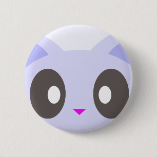 Chapa Redonda De 5 Cm gato kawaii primer plano