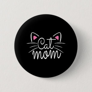 Chapa Redonda De 5 Cm Gato Mamá Feliz Día De La Madre Para Los Amantes D