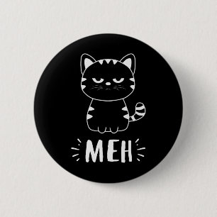 Chapa Redonda De 5 Cm Gato Meowy Amantes A Las Mujeres Chicas Meh Cat - 