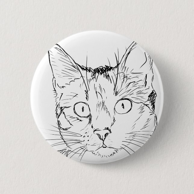 Chapa Redonda De 5 Cm Gato mimoso (Anverso)