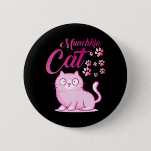 Chapa Redonda De 5 Cm Gato Munchkin