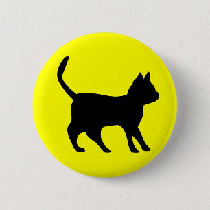 Chapa Redonda De 5 Cm Gato negro