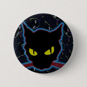 Chapa Redonda De 5 Cm gato negro