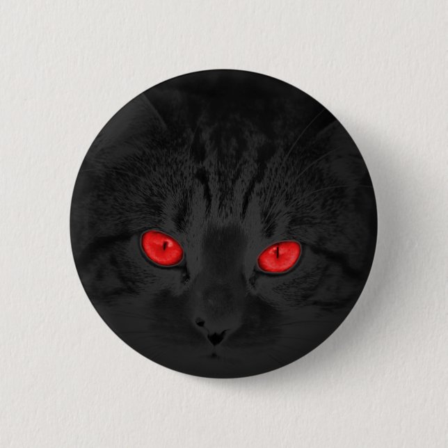 Chapa Redonda De 5 Cm Gato negro (Anverso)