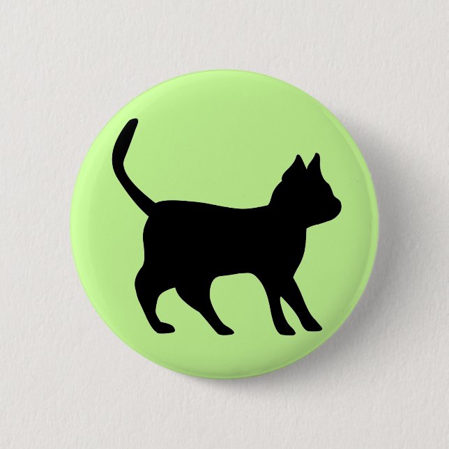 Chapa Redonda De 5 Cm Gato negro (Anverso)