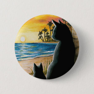 Chapa Redonda De 5 Cm Gato negro 597