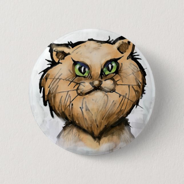 Chapa Redonda De 5 Cm Gato persa (Anverso)