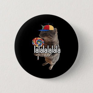 Chapa Redonda De 5 Cm Gato Silencioso Con Meme De Lollipop