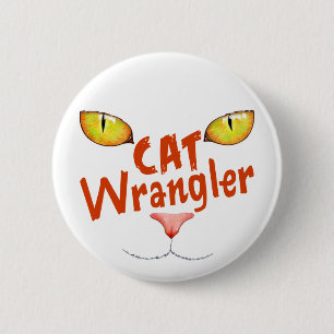 Chapa Redonda De 5 Cm Gato Wrangler