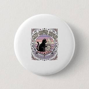 Chapa Redonda De 5 Cm Gatos Café Repetir Gato Hojas de Té Café Fortuna R