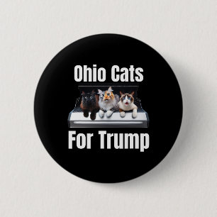 Chapa Redonda De 5 Cm Gatos de Ohio por Trump - Gato político divertido