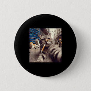 Chapa Redonda De 5 Cm Gatos Gángsters Gatos Callejeros Selfie Meme Diver