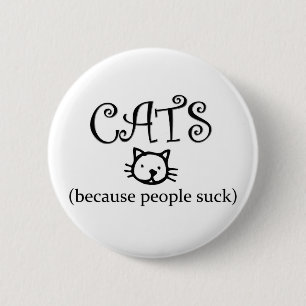 Chapa Redonda De 5 Cm Gatos, porque la gente chupa