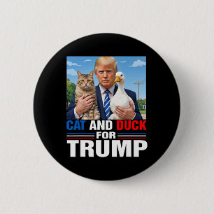 Chapa Redonda De 5 Cm Gatos Y Patos Para Los Patos De Gatos De Trump 202