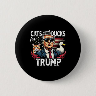 Chapa Redonda De 5 Cm Gatos Y Patos Para Trump 2024 Funny Trump Vance 20