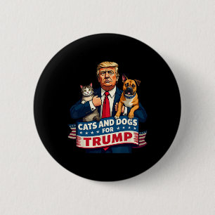 Chapa Redonda De 5 Cm Gatos Y Perros Para Gatitos Y Perros De Trump 2024