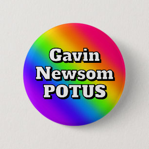 Chapa Redonda De 5 Cm Gavin Newsom POTUS