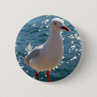 Chapa Redonda De 5 Cm Gaviota de plata
