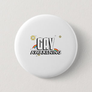 Chapa Redonda De 5 Cm Gay Awakening