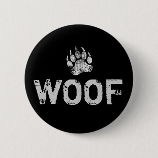 Chapa Redonda De 5 Cm Gay Bear Pride distressed Bear Paw WOOF
